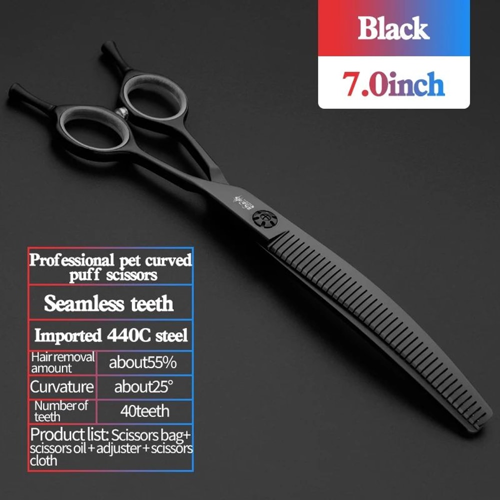Precision 7Inch JP440C Curved Dog Grooming Scissors 14