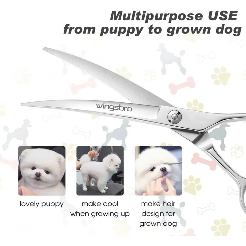 Professional Curved Dog Grooming Scissors For Precision Pet Trimming 2