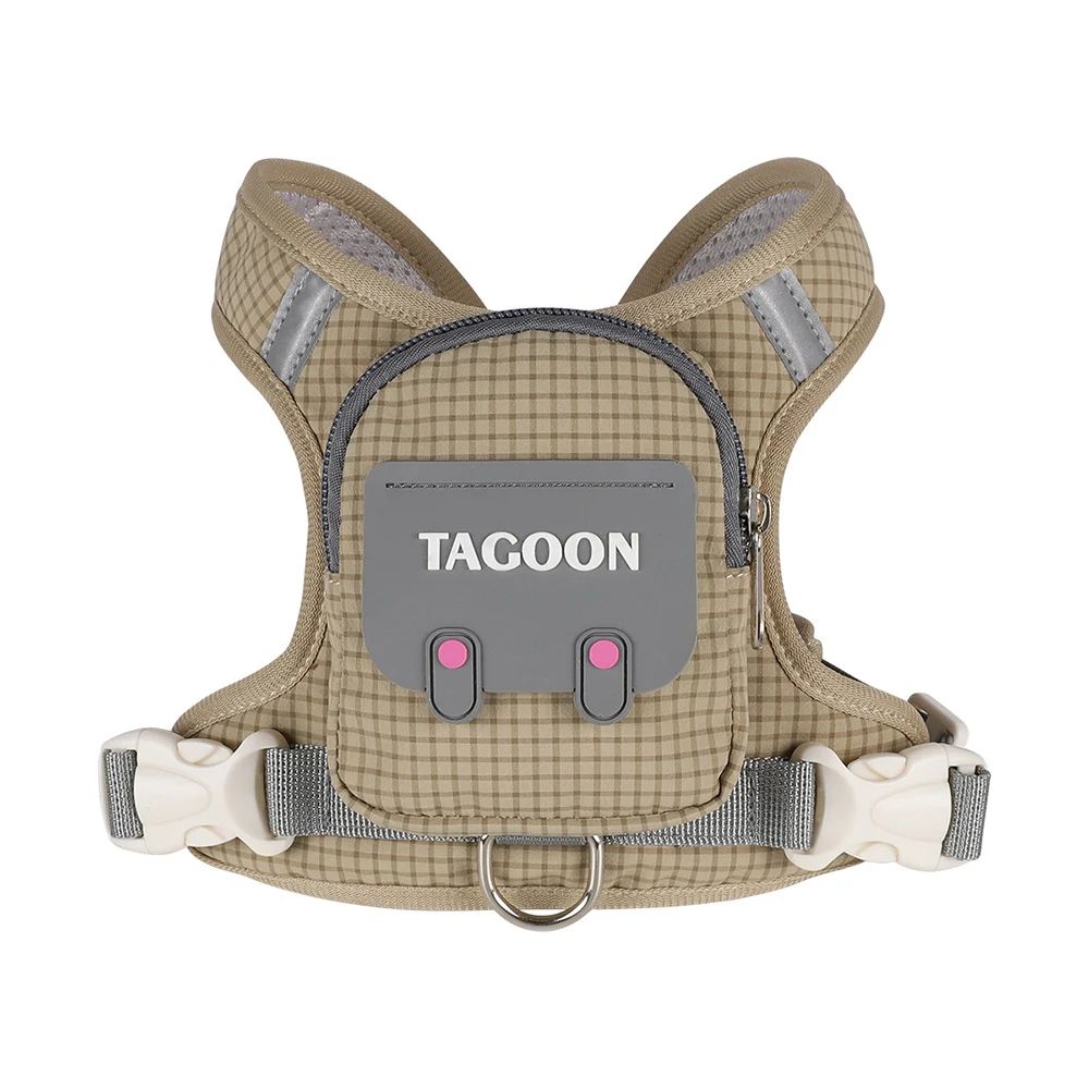 Reflective Adjustable Dog Cat Harness Leash Set With Backpack 6