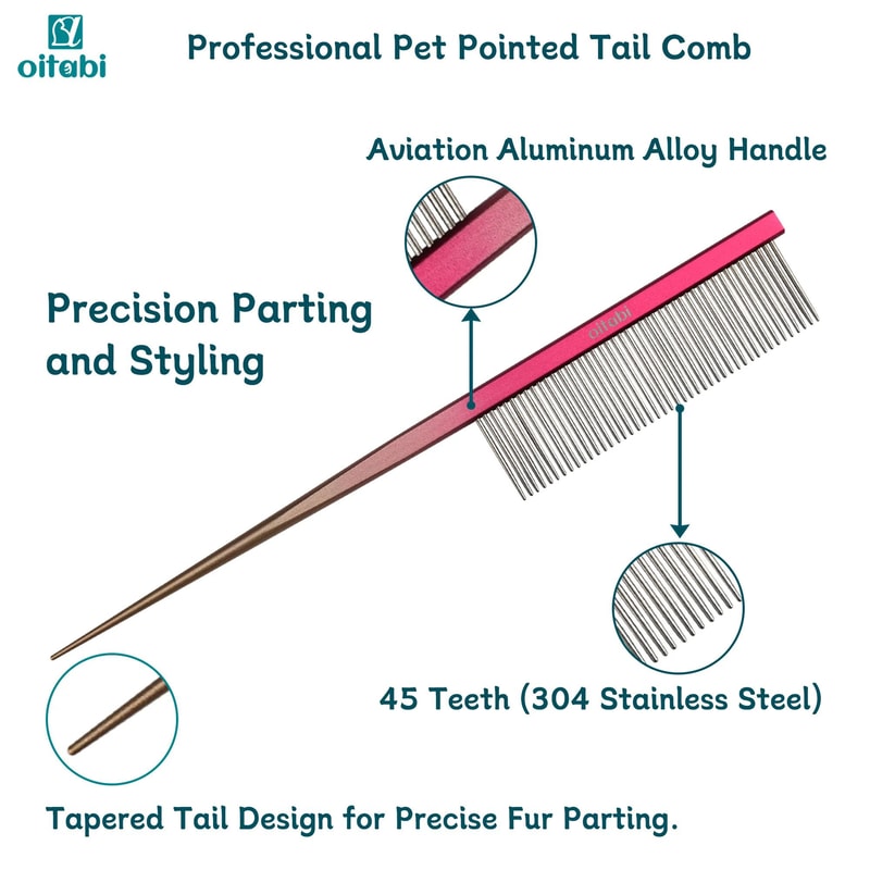 Pet Styling Precision Comb For Cats Dogs Professional Fluffing Finishing Grooming Comb 2
