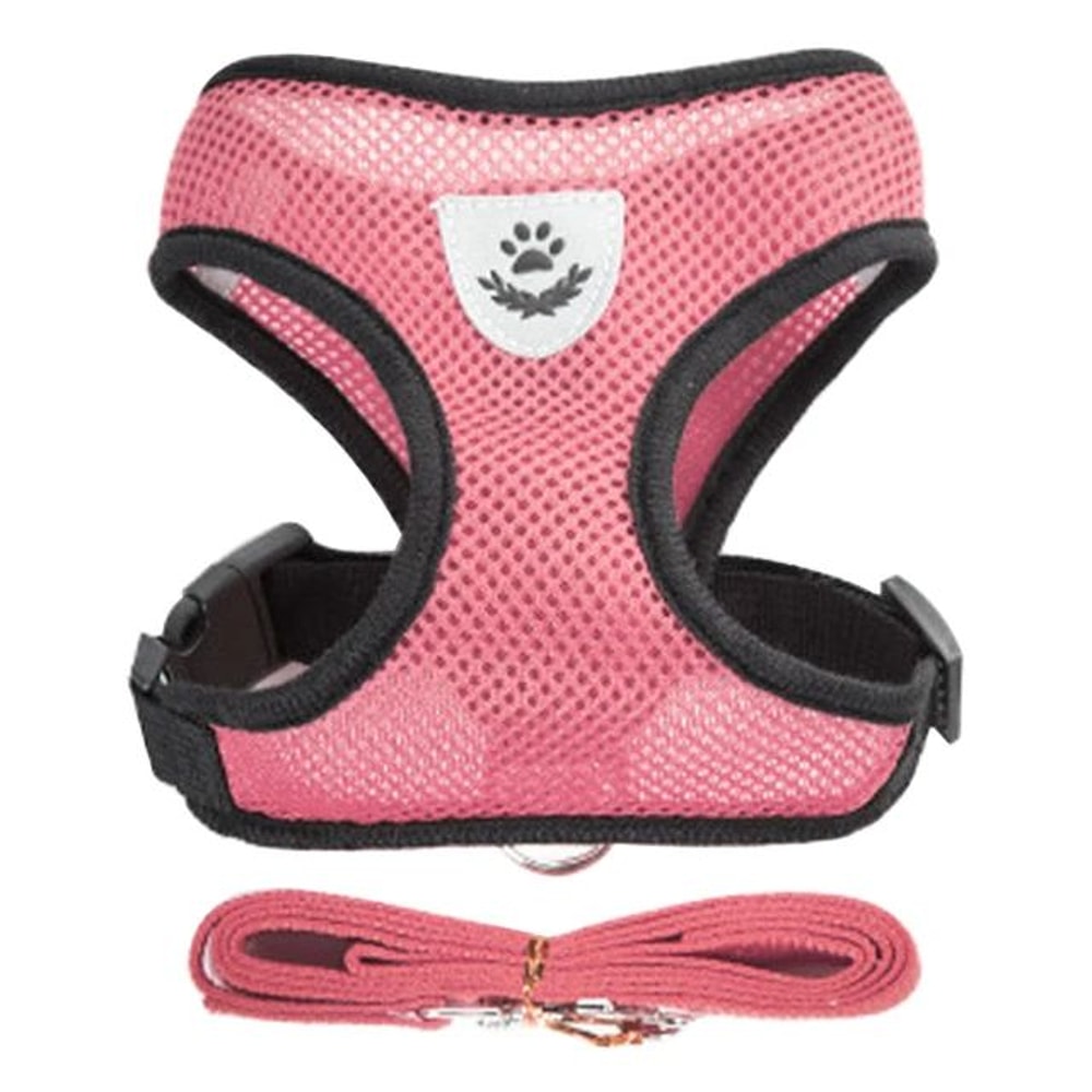 BreathEasy Adjustable Pet Harness Leash Set For Small And Medium Dogs Cats 10