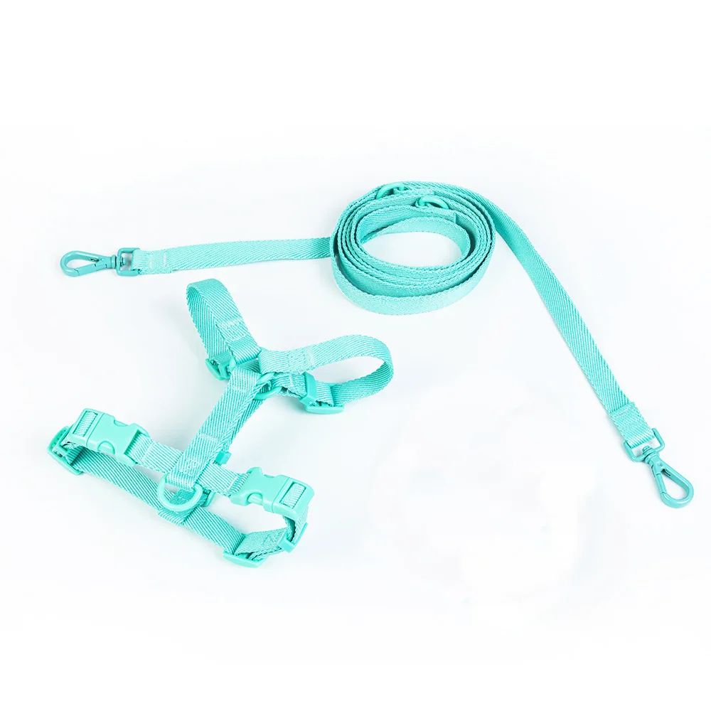 Macaron Adjustable Dog Harness Set With Matching Leash For Small Medium Dogs 11