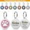 Personalized Glitter Paw Pet ID Tag For Dogs Cats 0