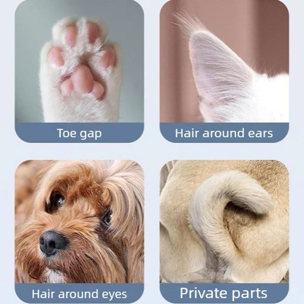 LumiPaw Pro Dog Paw Trimmer With LED Light Waterproof Quiet Grooming Blade 3
