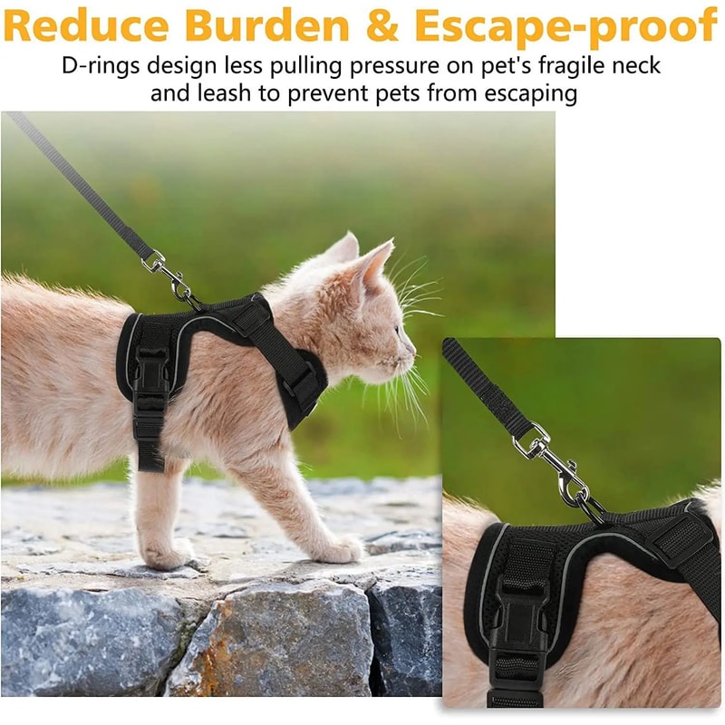 PurrSecure Escape Proof Cat Harness And Leash Set 1