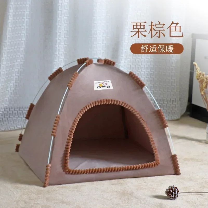 Cozy Foldable Cat Tent Bed For Kittens Puppies And Small Dogs 9