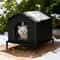 Insulated Outdoor Cat House With Stand For Winter Weather Protection 10