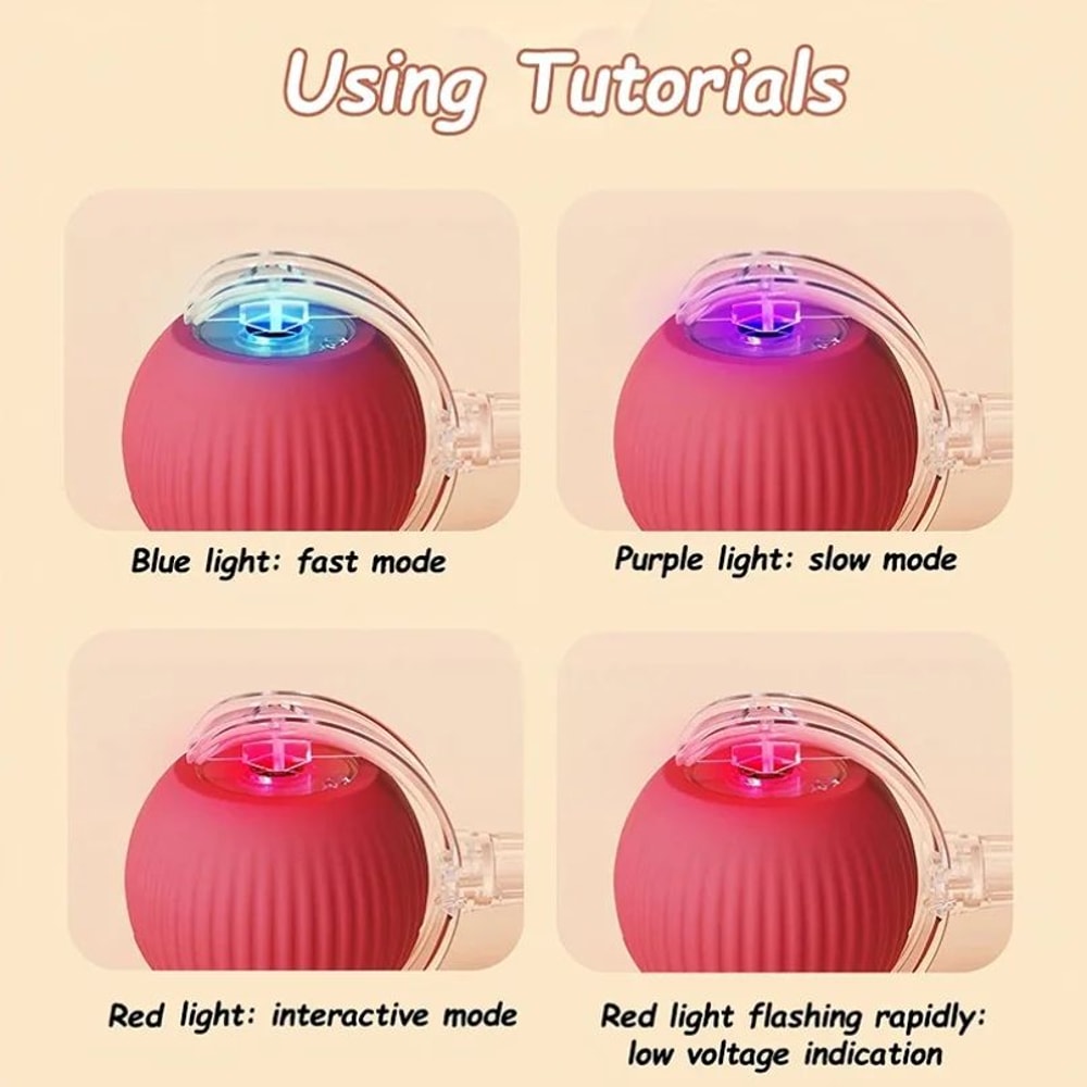 Interactive Cat Toy Automatic Rolling Ball With Faux Tail 5