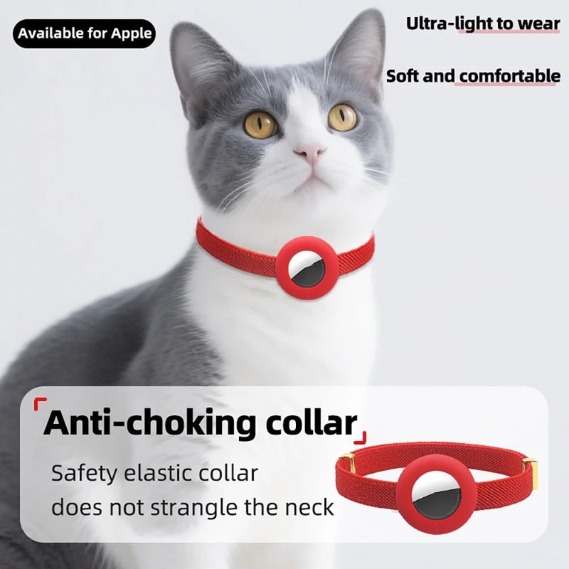 Personalized Breakaway AirTag Cat Collar With Name Tag For Safe Indoor Outdoor Cats 2