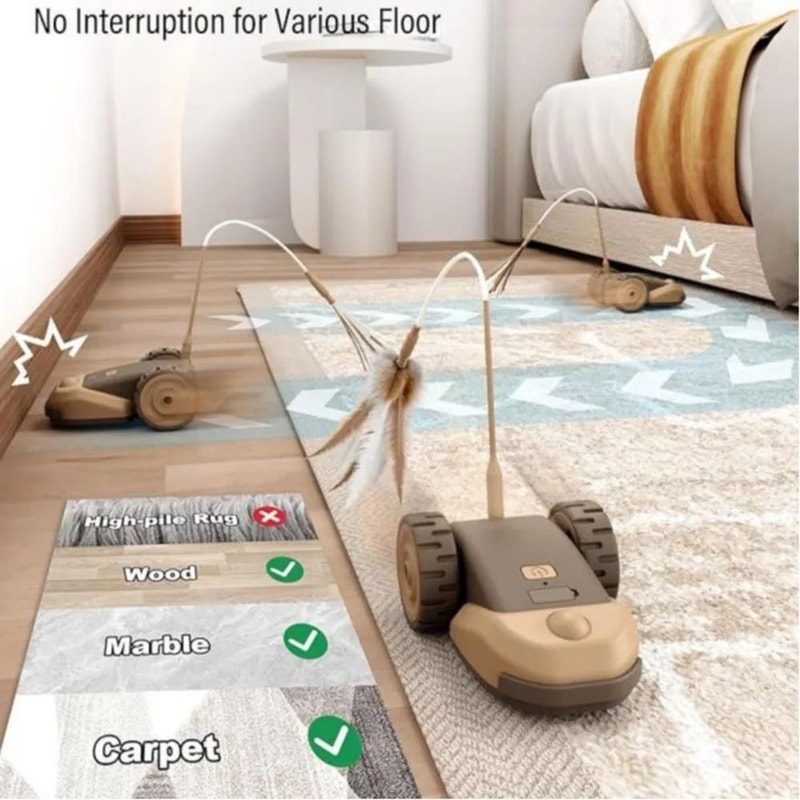 Smart Motion Cat Toy Car For Interactive Indoor Play 3