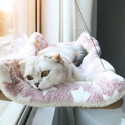 cozyview cat window hammock – washable suction cup perch bed for indoor cats