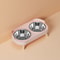 Elevated Stainless Steel Dual Bowl Pet Feeder 4
