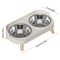 Elevated Stainless Steel Dual Bowl Pet Feeder 5