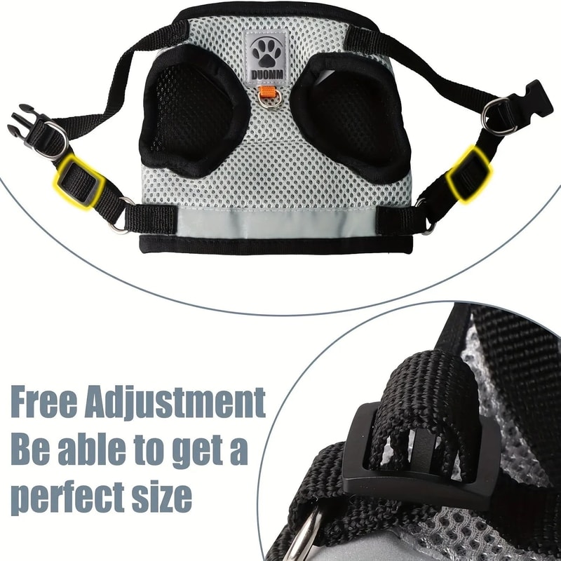 Adjustable Cat Harness And Leash Set For Kittens 4