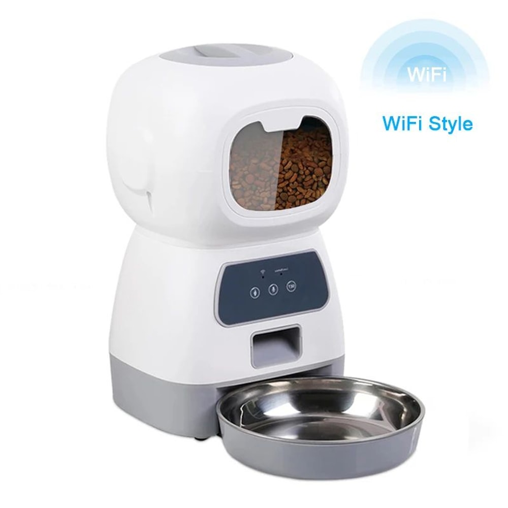 Smart WiFi Automatic Pet Feeder With Dual Bowls For Cats Small Dogs 9