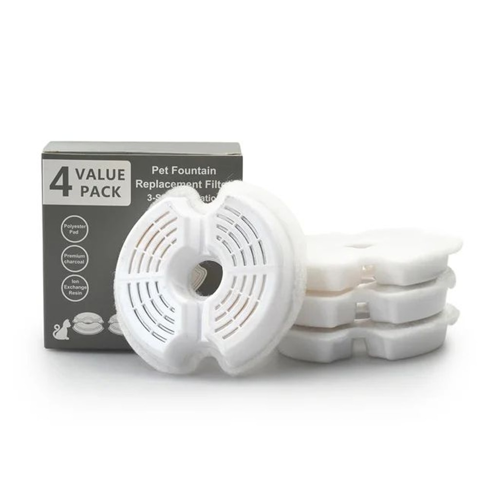 FreshFlow Carbon Cat Fountain Filters 4 Pack 6