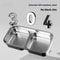 Stainless Steel Double Pet Bowl AntiTip Food And Water Feeder 1