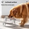 Stainless Steel Double Pet Bowl AntiTip Food And Water Feeder 4