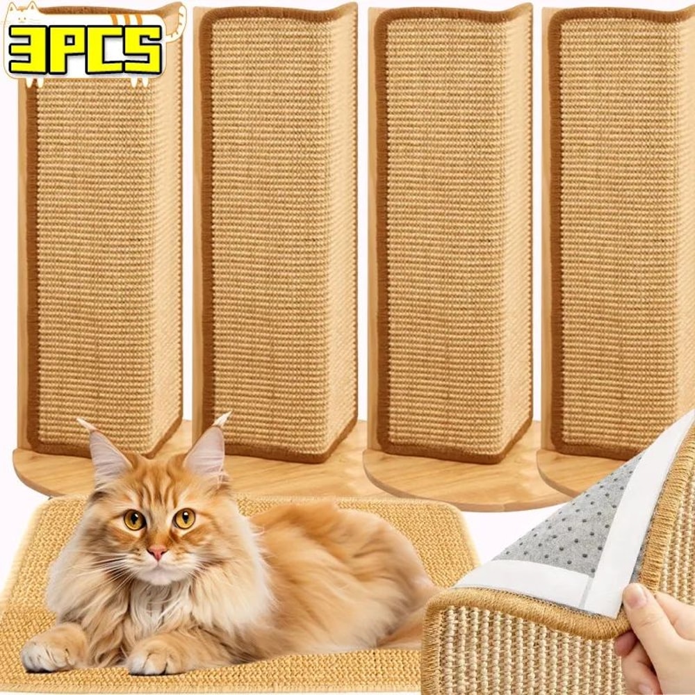 SelfAdhesive Sisal Cat Scratching Mat Couch Protector 0