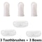 PawFresh Finger Dog Toothbrush Set For Easy Pet Dental Care 3PCS Soft Silicone Finger Brushes 7