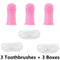 PawFresh Finger Dog Toothbrush Set For Easy Pet Dental Care 3PCS Soft Silicone Finger Brushes 9