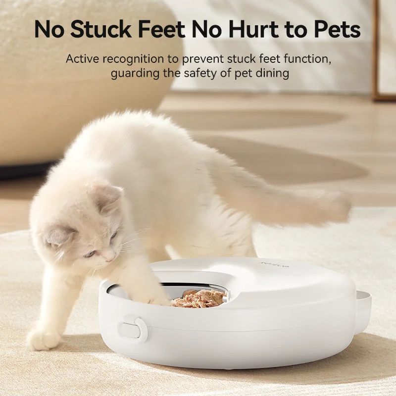 ROJECO 4Meal Automatic Cat Feeder For Wet And Dry Food 4