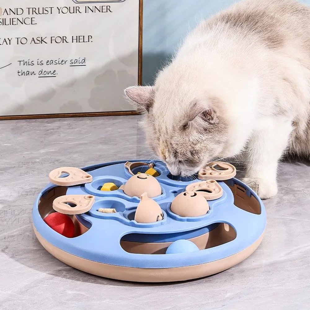 PurrSpin Interactive Cat Puzzle Feeder Toy 0