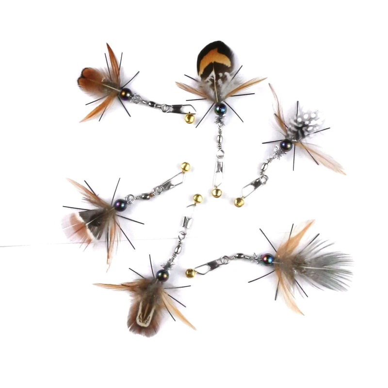Interactive Insect Feather Cat Toy Replacement Heads 0