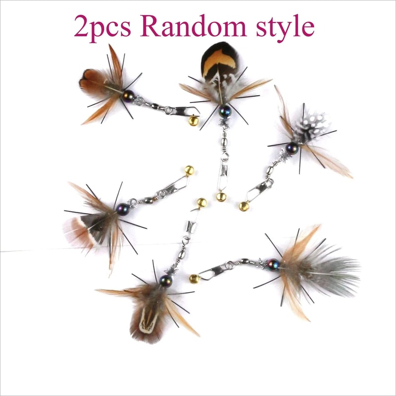 Interactive Insect Feather Cat Toy Replacement Heads 6