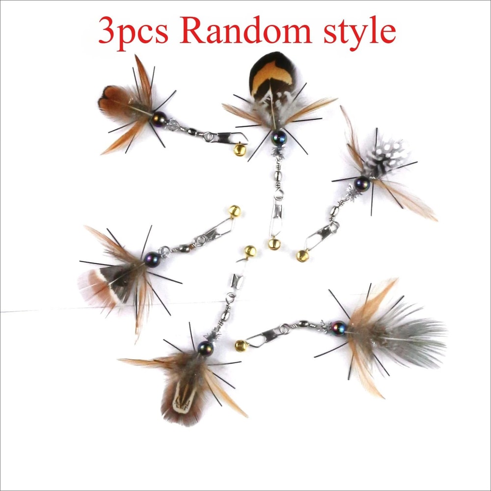Interactive Insect Feather Cat Toy Replacement Heads 7