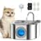 PureFlow 32L Cat Water Fountain Stainless Steel Automatic Pet Water Dispenser 0