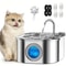 PureFlow 32L Cat Water Fountain Stainless Steel Automatic Pet Water Dispenser 0
