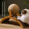 2in1 Cat Scratcher Wooden Sisal Ball Toy For Indoor Cats Kittens 0