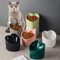 SlantEase Elevated Ceramic Cat Bowl With Stand AntiTip Neck Relief Pet Feeder 0