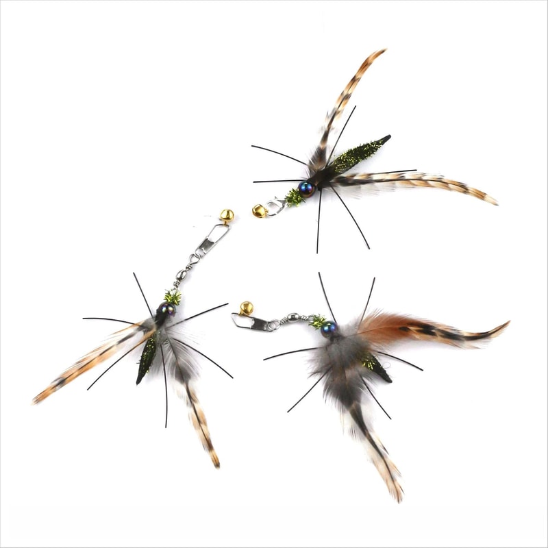 FlutterBug Cat Feather Toy Refills For Interactive Play 4
