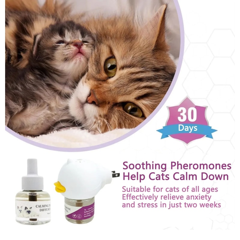 CalmPaws Cat Pheromone Diffuser Starter Kit 30Day Cat Calming Diffuser For Stress Anxiety Relief 2