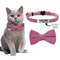 Personalized Cat Bow Tie Collar With Engraved ID Tag And Bell 10