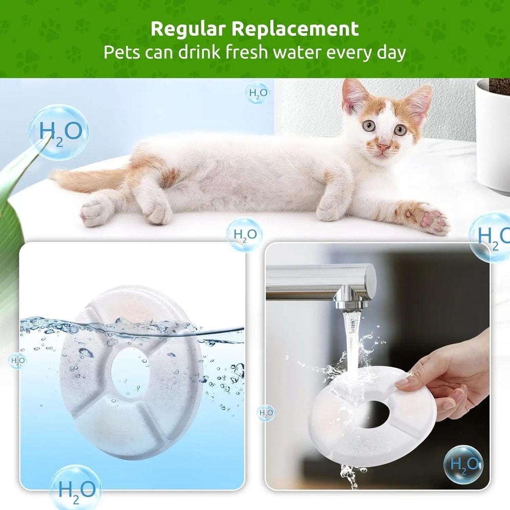 PureFlow Cat Water Fountain Replacement Filters MultiLayer Cat Water Fountain Filters With Activat 4