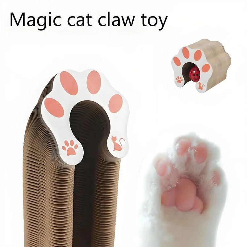 ShapeShifting Accordion Cat Scratching Board With Ball 1