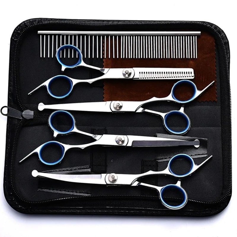 Professional 5in1 Pet Grooming Scissors Set For Dogs Cats 1