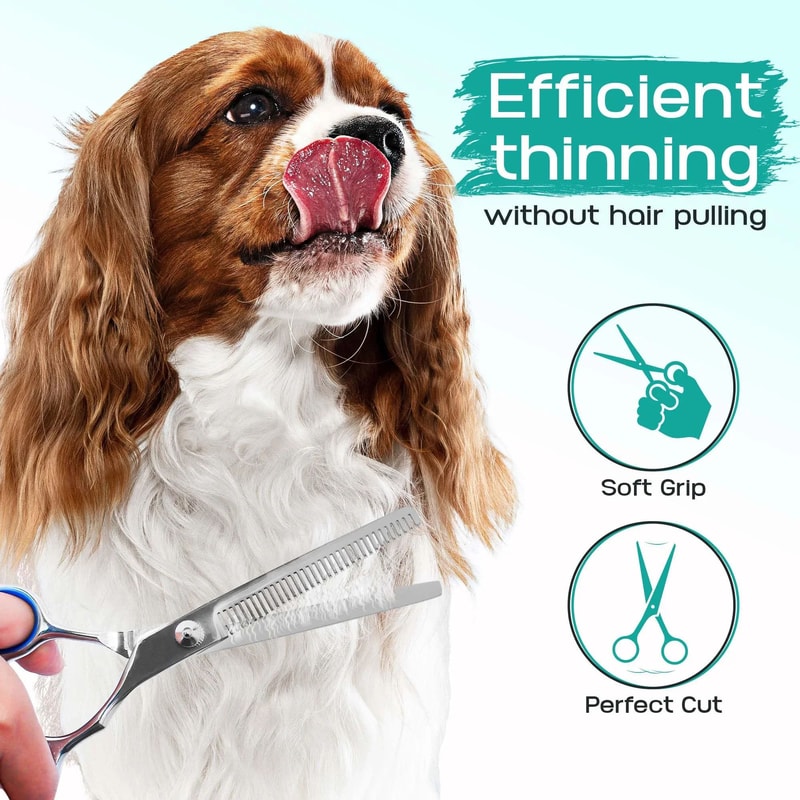 Professional 5in1 Pet Grooming Scissors Set For Dogs Cats 3