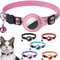 Reflective AirTag Cat Collar With GPS Holder Safety Bell For Indoor And Outdoor Cats 0