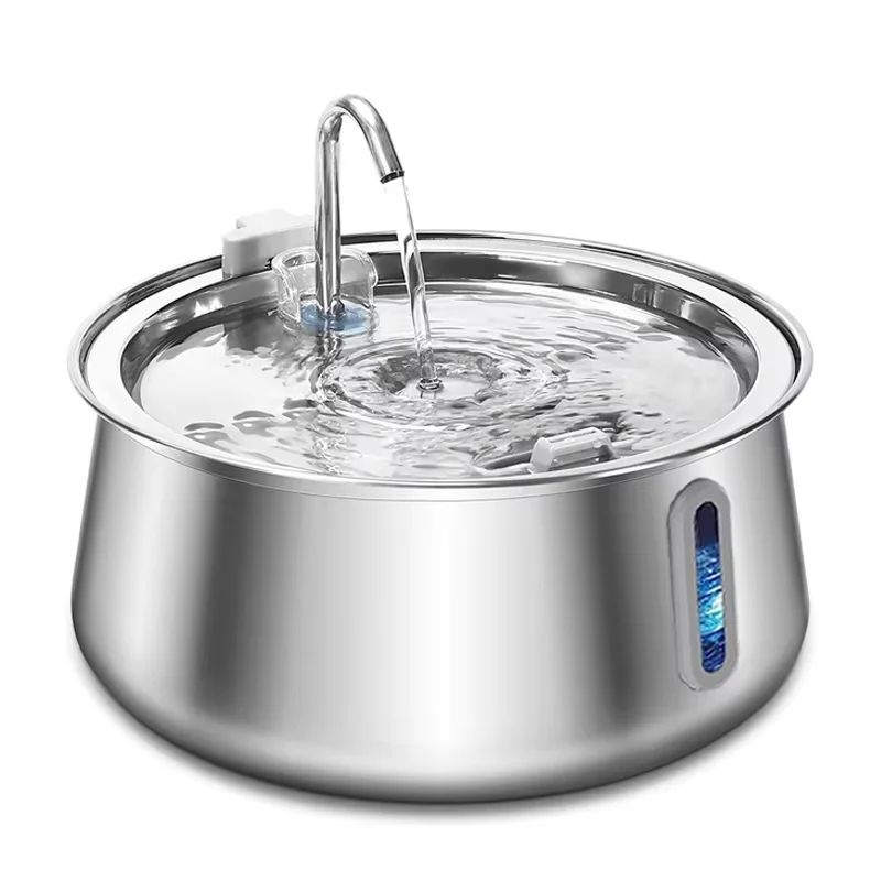 SilentFlow 4L Stainless Steel Cat Water Fountain For Cats Dogs 7