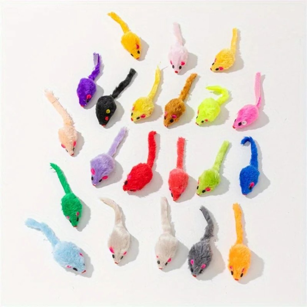 Plush Mice Cat Toys 25Pack For Interactive Hunting Play 5