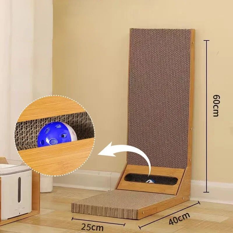 Detachable Wooden Cat Scratcher Post For Indoor Cats 4