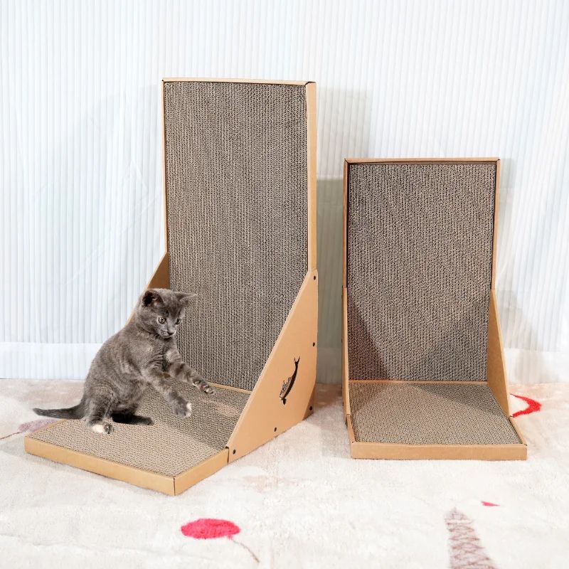 WallGuard LShaped Cat Scratching Post For Indoor Cats Vertical Cat Scratcher Furniture Protector 2