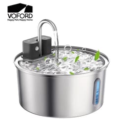 voford 3.2l wireless stainless steel cat water fountain
