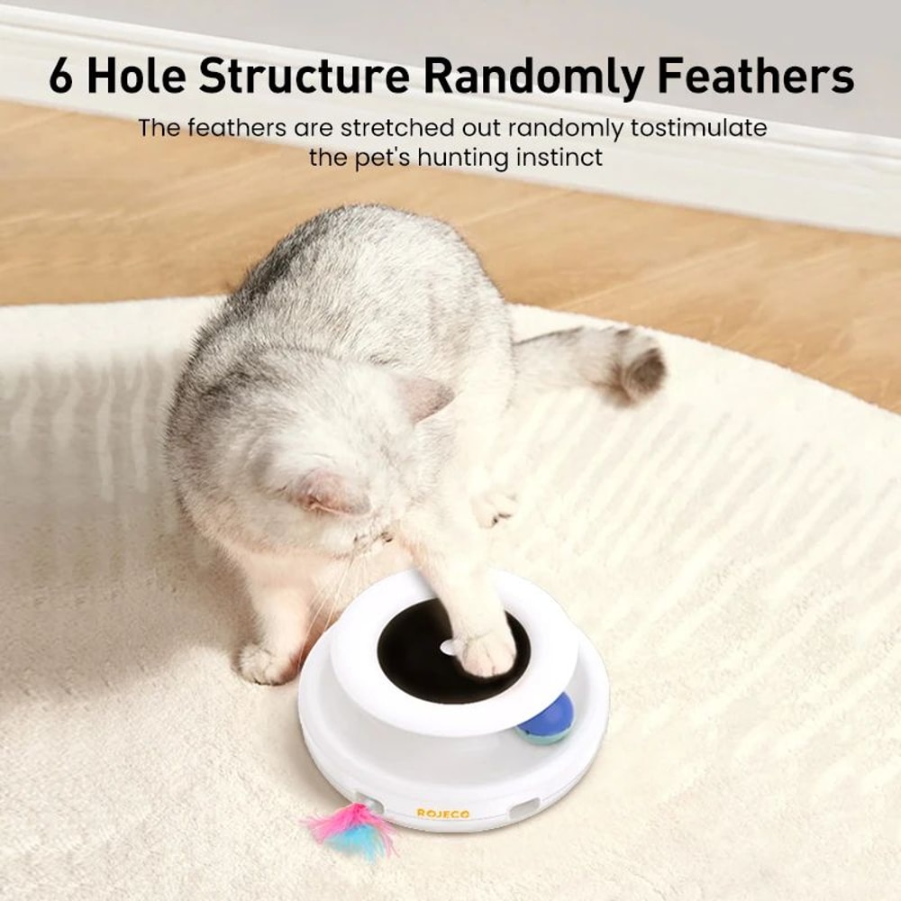 Smart 2in1 Interactive Cat Toy With Automatic Feather Ball 1