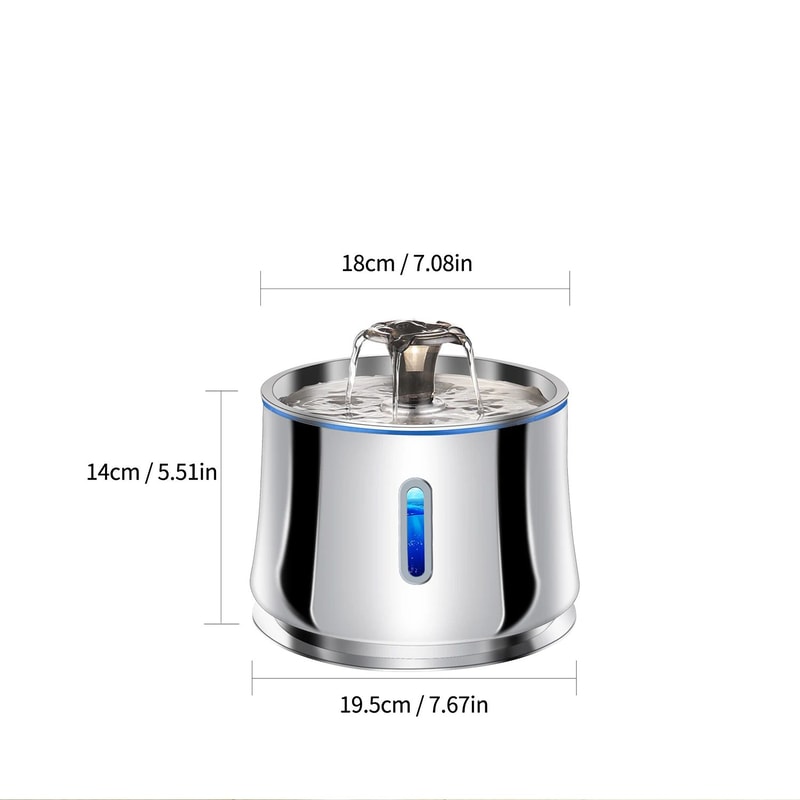 SmartFlow Cat Water Fountain With Motion Sensor Quiet Filtration 1