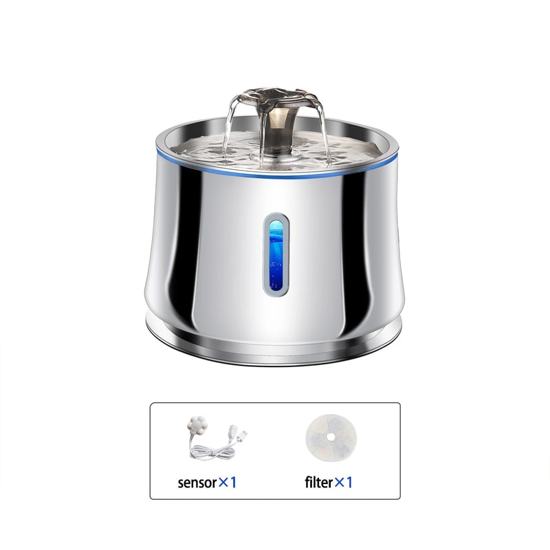 SmartFlow Cat Water Fountain With Motion Sensor Quiet Filtration 9